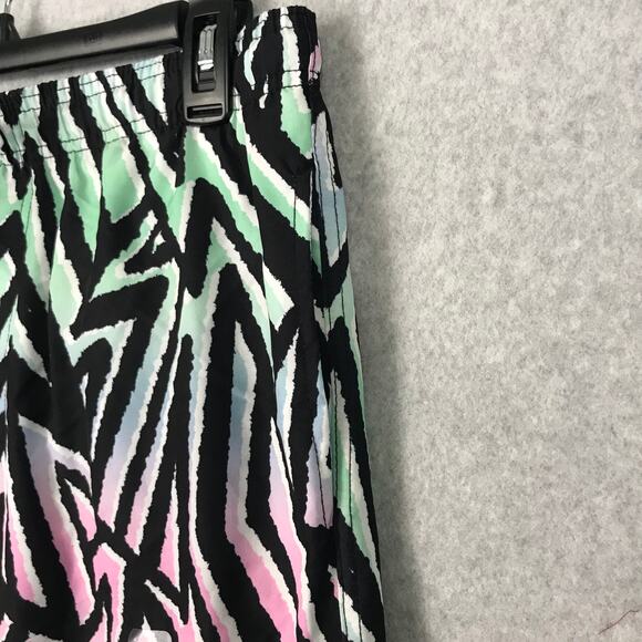 90s Brooklyn Cloth Swim Trunks Medium Volley Surf Board Neon Zig Zag 6.5 Inseam - Picture 3 of 11